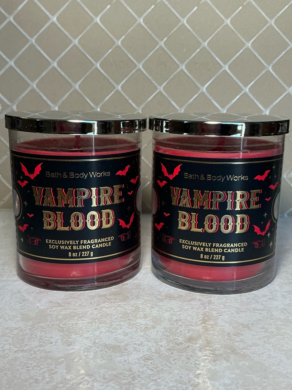 Bath & Body Works Vampire Blood Candles Set of 2 Halloween